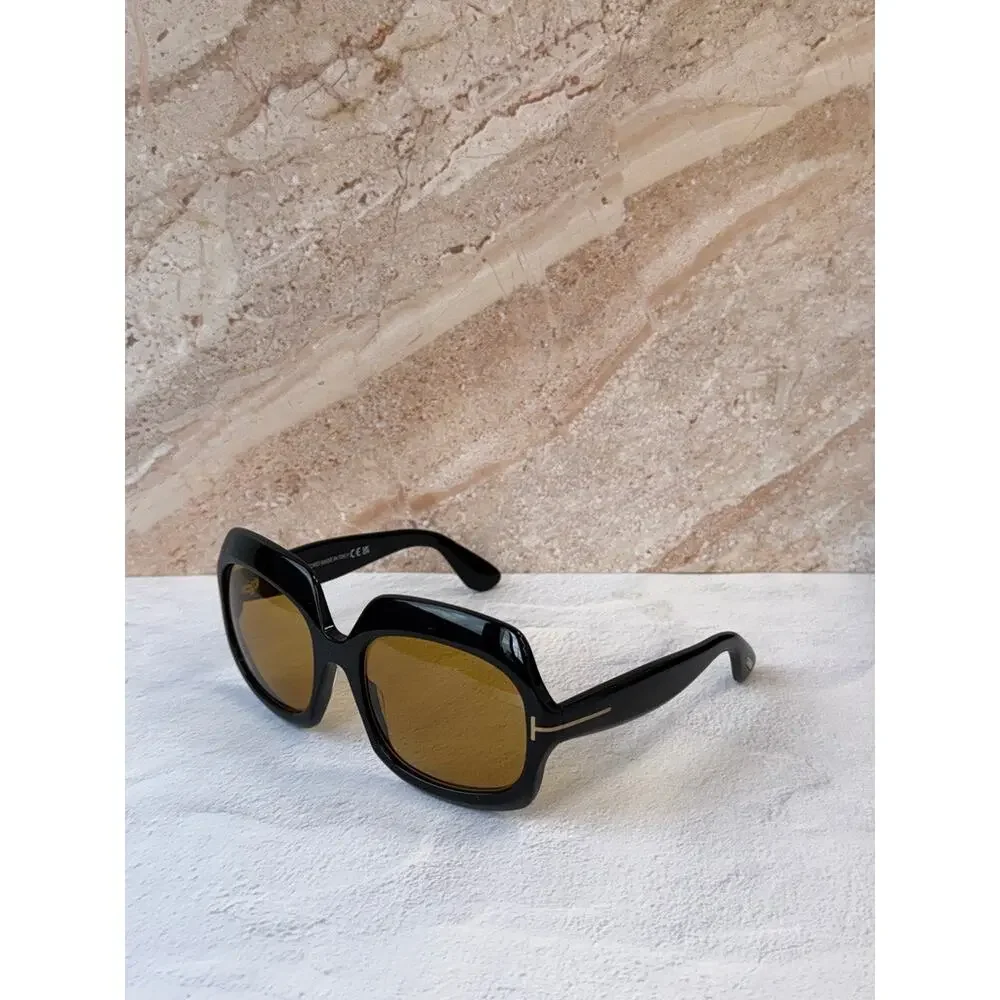 NEW Tom Ford FT1155 Ren Square Sunglasses Black Yellow $550